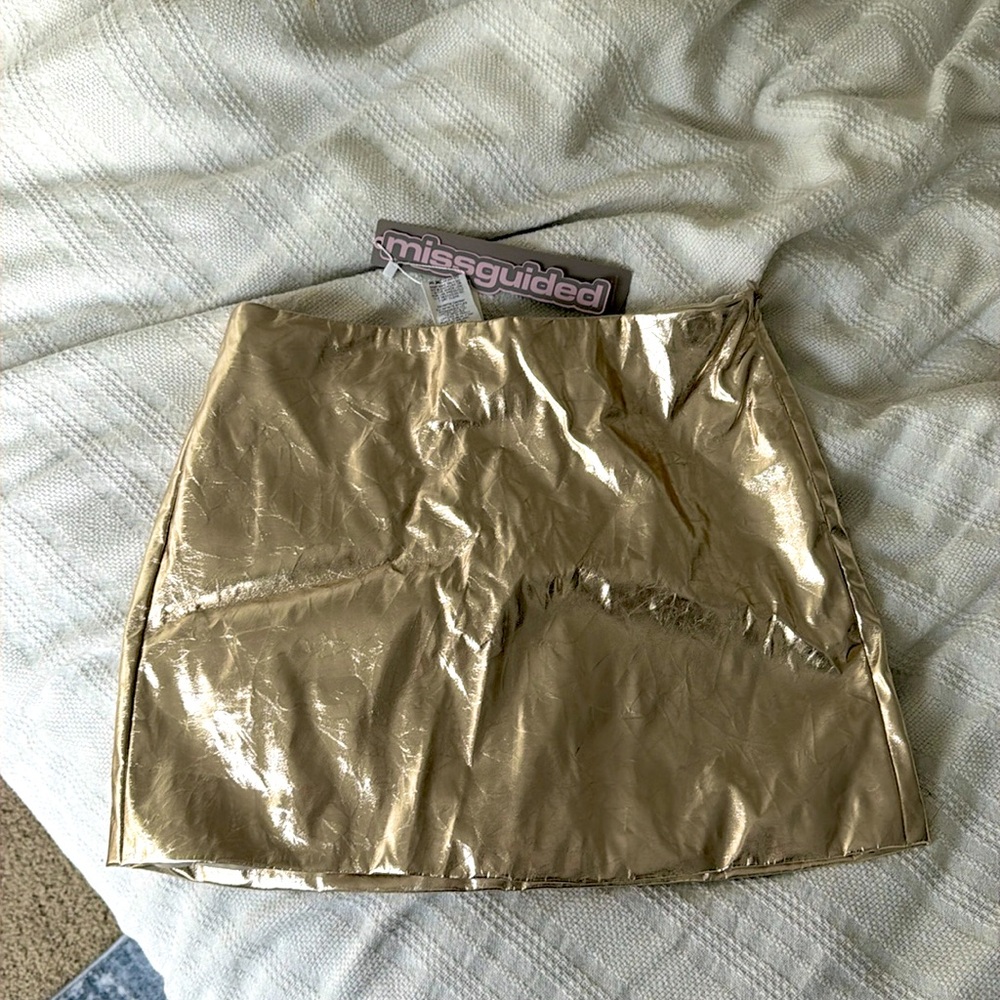Champagne gold mini‎ skirt